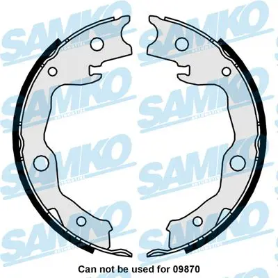 SAMKO 81034 Brake Shoe Set, parking brake
