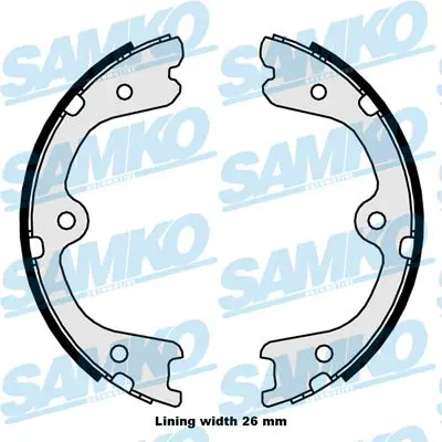 SAMKO 89880 Комплект тормозных колодок,