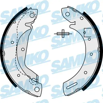 SAMKO 88500 Комплект тормозных колодок