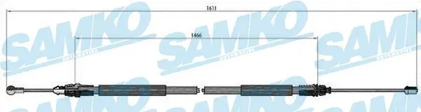 SAMKO C0749B Тросик, cтояночный тормоз