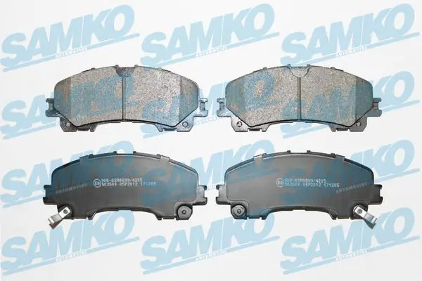 SAMKO 5SP2012 Колодки тормозные дисковые