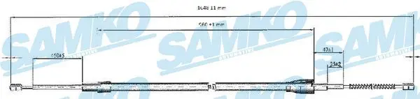  SAMKO Cable Pull, parking brake