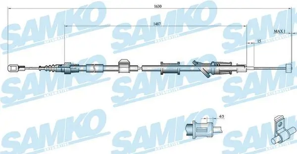  SAMKO Тросик, cтояночный тормоз