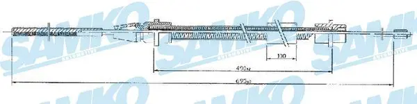 SAMKO C0631B Тросик, cтояночный тормоз