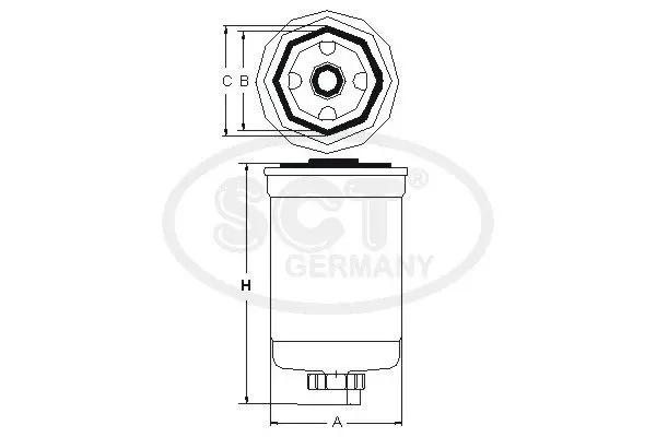 SCT ST6082 SCT ST 6082 Топливный фильтр