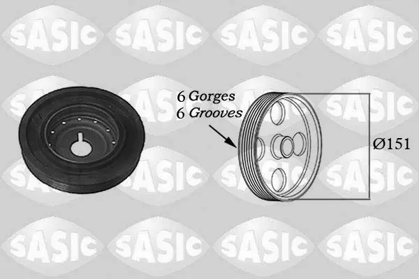 Sasic 2154011 Шкив коленвала RENAULT DUSTER,