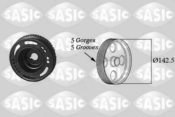 Sasic 2156013 Шкив коленвала