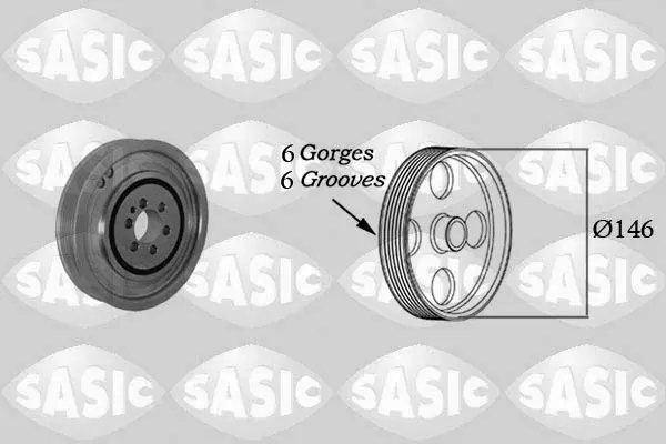 Sasic 2156041 ШКИВ КОЛЕНВАЛА