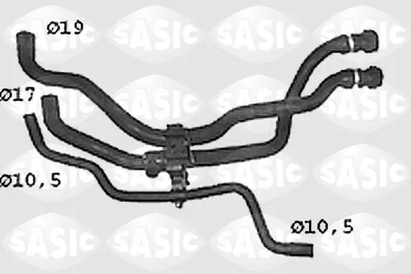 Sasic SWH4308 Шланг к печке RENAULT CLIO II