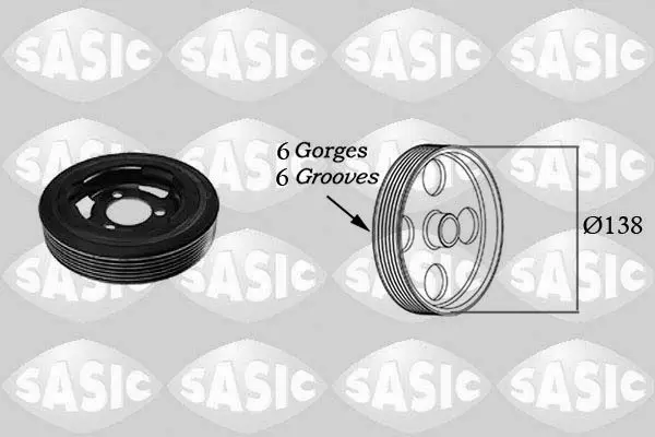 Sasic 2156025 Шкив коленвала