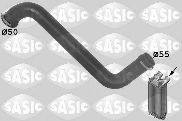 SASIC 3334016 Патрубок входной печки