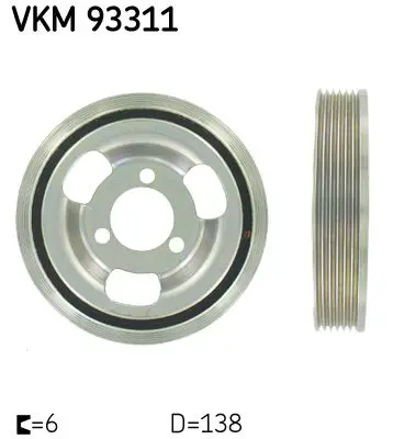 Skf VKM93311 Шкив коленвала N-20