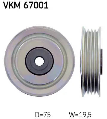 VKM 67001 Ролик руч.ремня TOYOTA