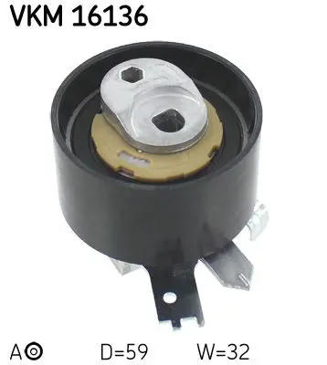 VKM 16136 Ролик натяжной ремня ГРМ