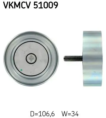 VKMCV 51009 Ролик поликлинового ремня