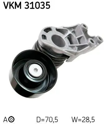 Skf VKM31035 Натяжной ролик, поликлиновой