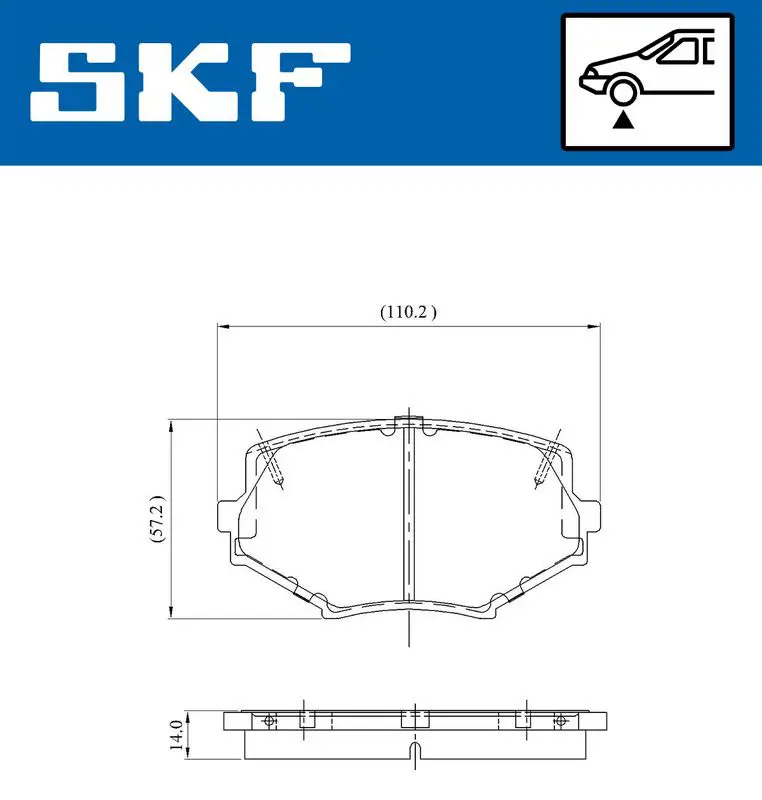 SKF VKBP80564A Комплект тормозных колодок,