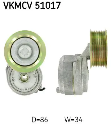 SKF VKMCV51017 Ролик натяжения ремня MB