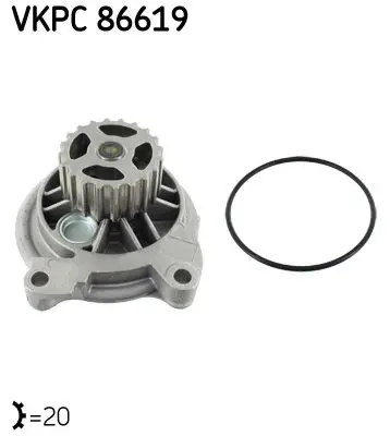 Skf VKPC86619 Помпа AUDI 100,A6/VW LT 2.5TDi
