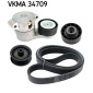 VKMA34709 Поликлиновой ременный комплект