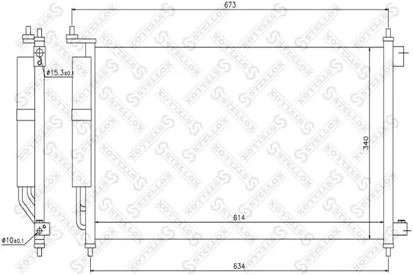 10-45224-SX Радиатор кондиционера NISSAN