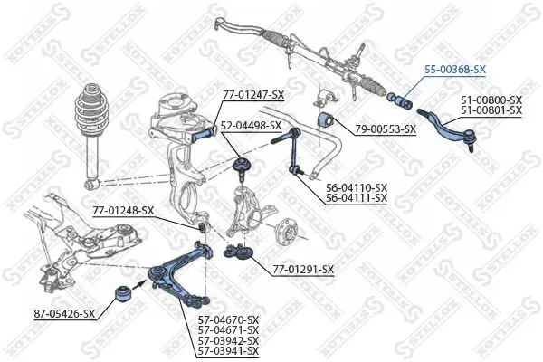 55-00368-SX тяга рулевая!\ Citroen C5 all