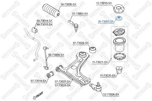 26-73002-SX Подшипник опоры аморт. Daewoo