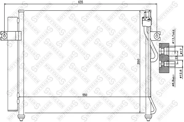 10-45028-SX Радиатор кондиционера HYUNDAI