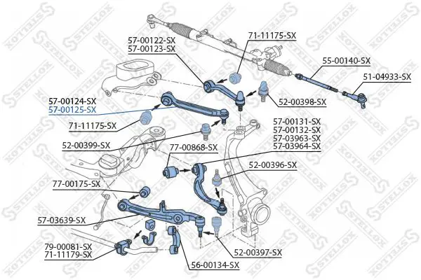 57-00125-SX рычаг передний верхний