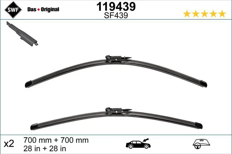 Swf 119439 Щетка стеклоочистителя FORD