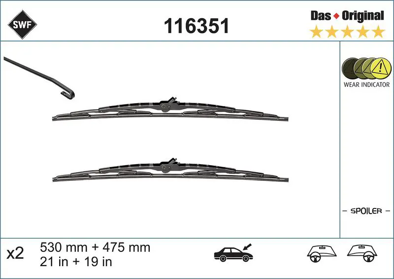 Swf 116351 Щетка стеклоочистителя VW Golf