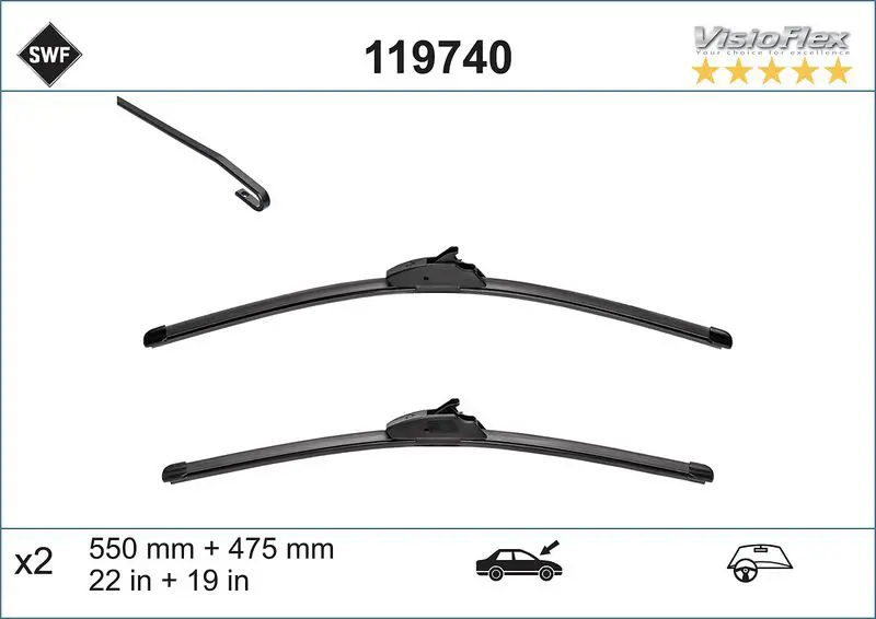 Swf 119740 Щетка стеклоочистителя FORD