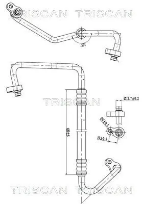 TRISCAN 901043001 High-/Low Pressure Line, air