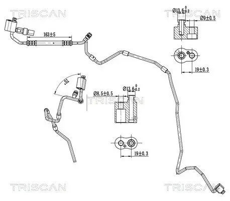 TRISCAN 901029016 High-/Low Pressure Line, air