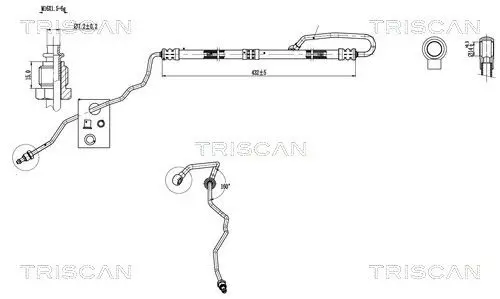 TRISCAN 851629024 Hydraulic Hose, steering