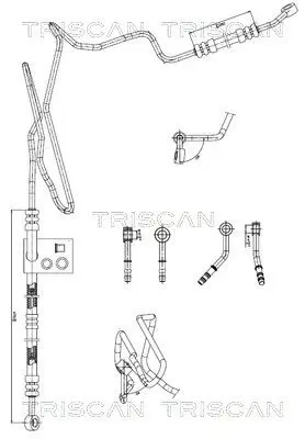 TRISCAN 851629008 Hydraulic Hose, steering