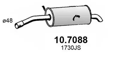 107088 Глушитель задняя часть psa