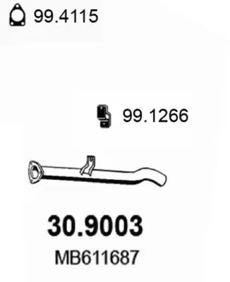 309003 Задн.часть глушителя [труба]