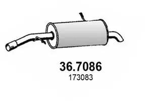 367086 Глушитель psa 207 1.4hdi 