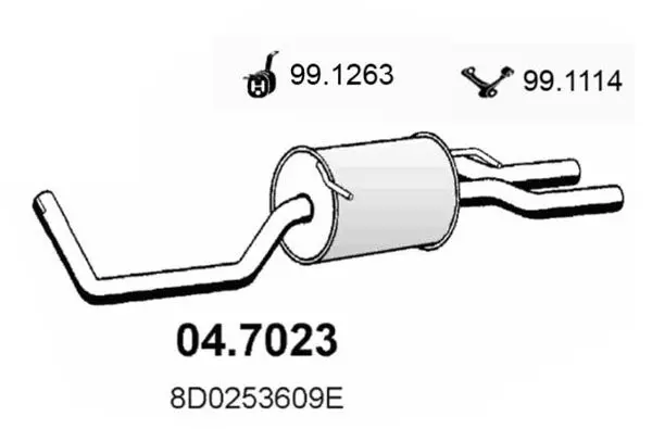 047023 Глушитель audi a4 1.8t 9501