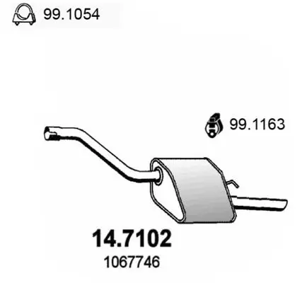 147102 Глушитель ford focus i