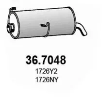367048 ASSO Задн.часть глушителя