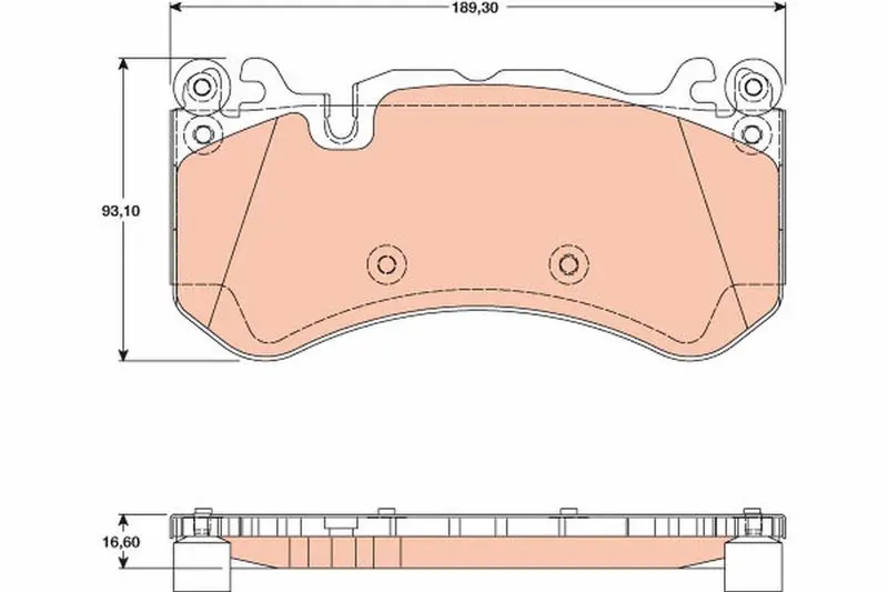 TRW GDB1734 Колодки передние MERCEDES W166