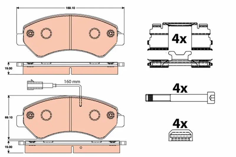 TRW GDB2072 Колодки тормозные CITROEN