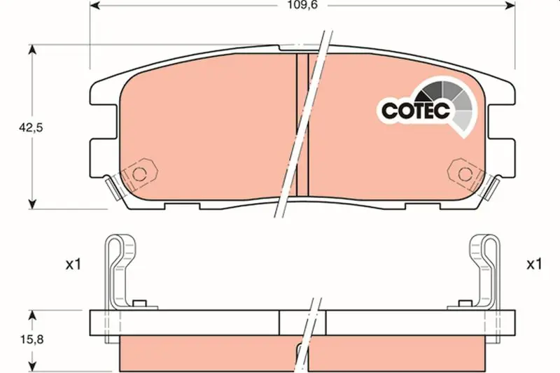TRW GDB1187 Колодки задние OPEL FRONTERA