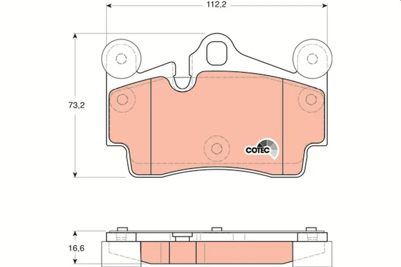 TRW GDB1653 Колодки тормозные VOLKSWAGEN