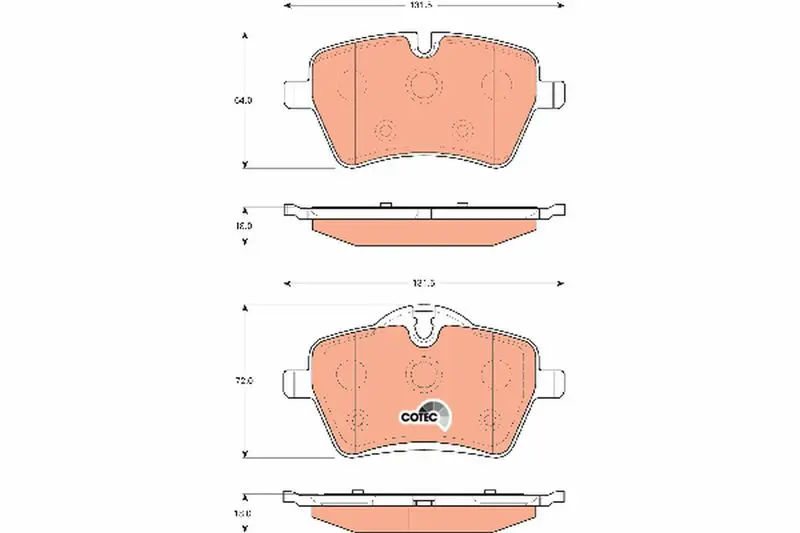 TRW GDB1712 Колодки передние MINI (R50,