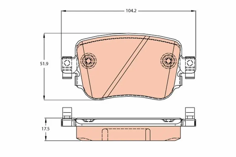 TRW GDB2042 Колодки задние SKODA OCTAVIA