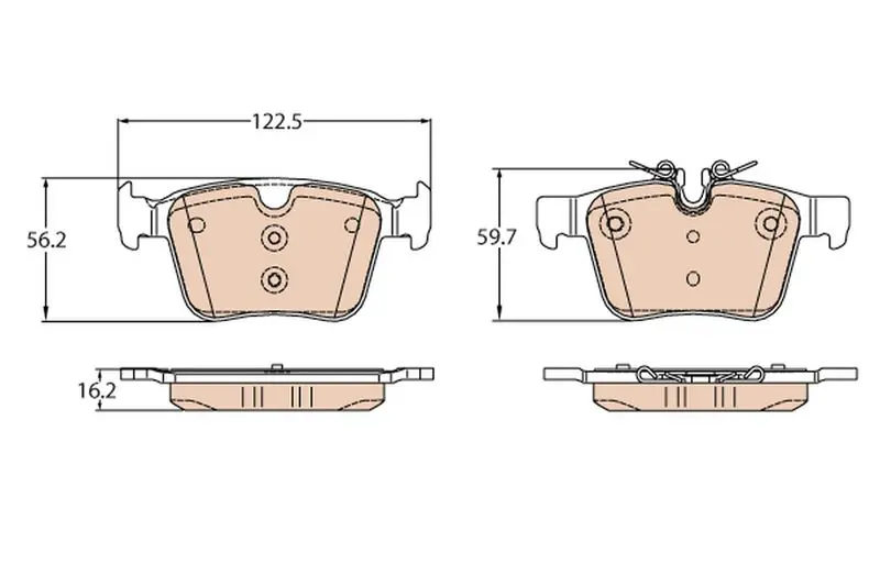 TRW GDB2110 Колодки задние ПОДХОДИТ ДЛЯ