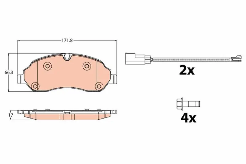 TRW GDB2117 Колодки тормозные FORD TRANSIT